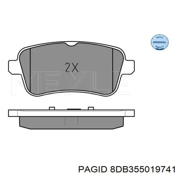 Купити 8DB355019741 HELLA-PAGID Задні колодки