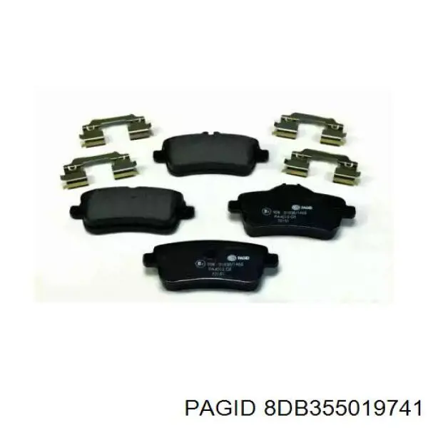 Задні дискові колодки HELLA-PAGID 8DB355019741