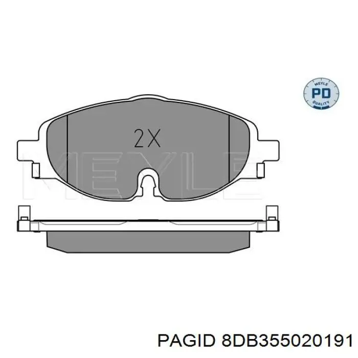 Передні тормозні колодки 8DB355020191 HELLA-PAGID
