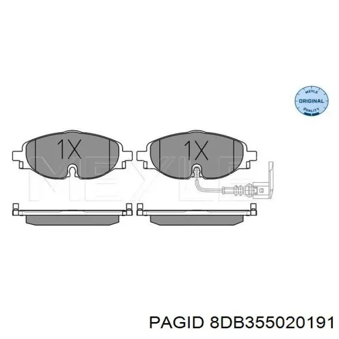 Тормозні колодки HELLA-PAGID 8DB355020191