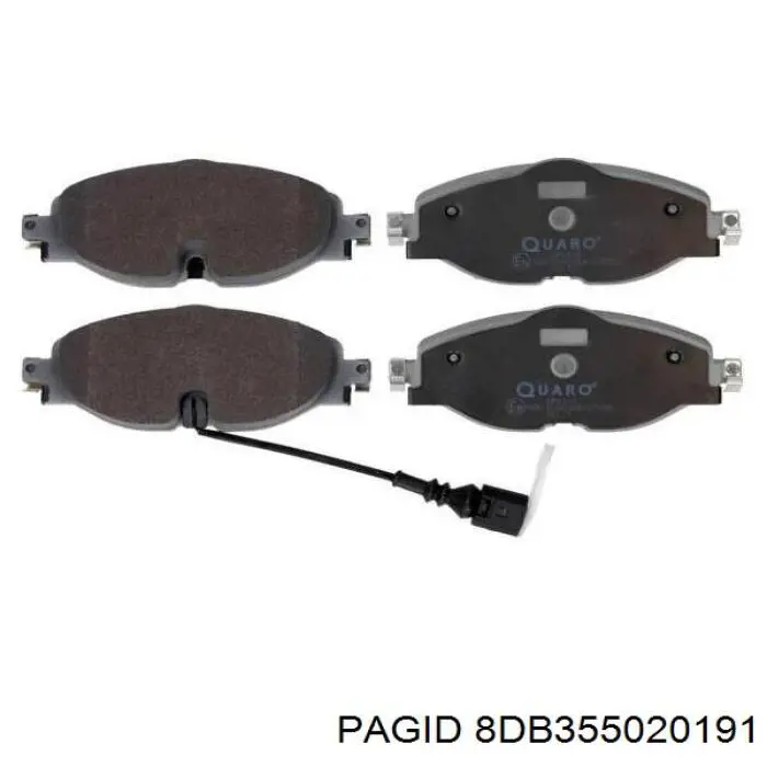 8DB355020191 HELLA-PAGID Передні гальмівні колодки