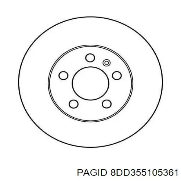 Диск гальмівний передній HELLA-PAGID 8DD355105361