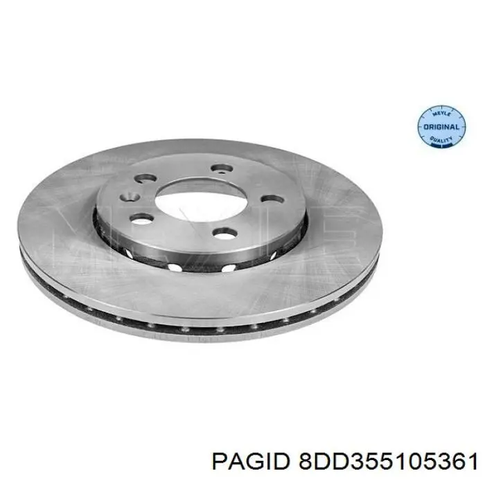 8DD355105361 HELLA-PAGID Гальмо дискове переднє