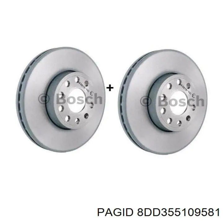 Гальмівні диски передні 8DD355109581 HELLA-PAGID