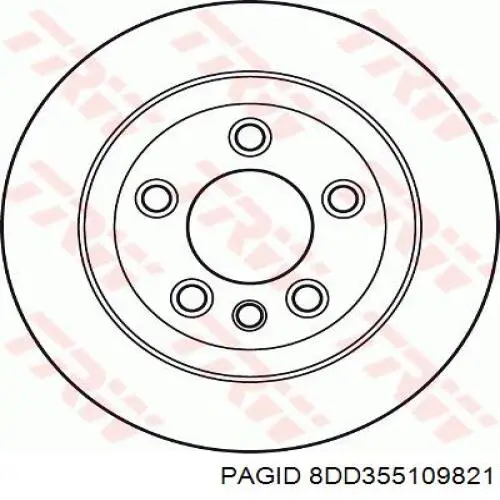 Гальмівні диски 8DD355109821 HELLA-PAGID