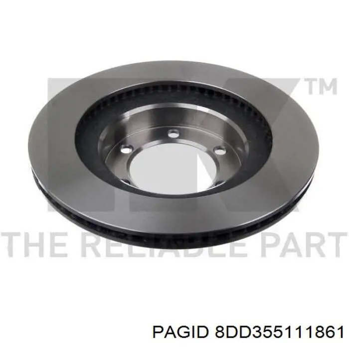 Гальмівні диски передні 8DD355111861 HELLA-PAGID
