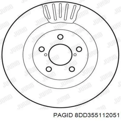 Диск переднього гальма HELLA-PAGID 8DD355112051 ціна, від 32.99 USD