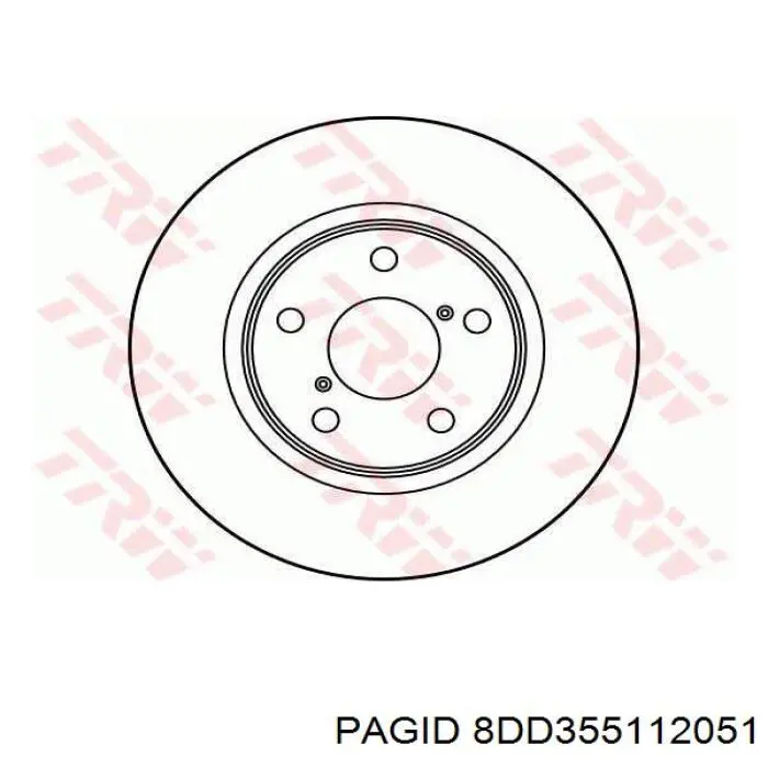Купити 8DD355112051 HELLA-PAGID Ротор гальмівний