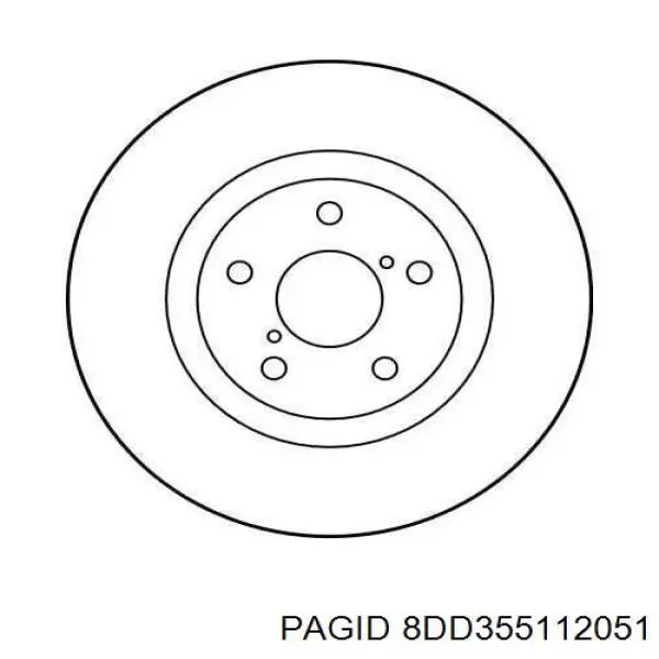 Гальмівні диски передні 8DD355112051 HELLA-PAGID