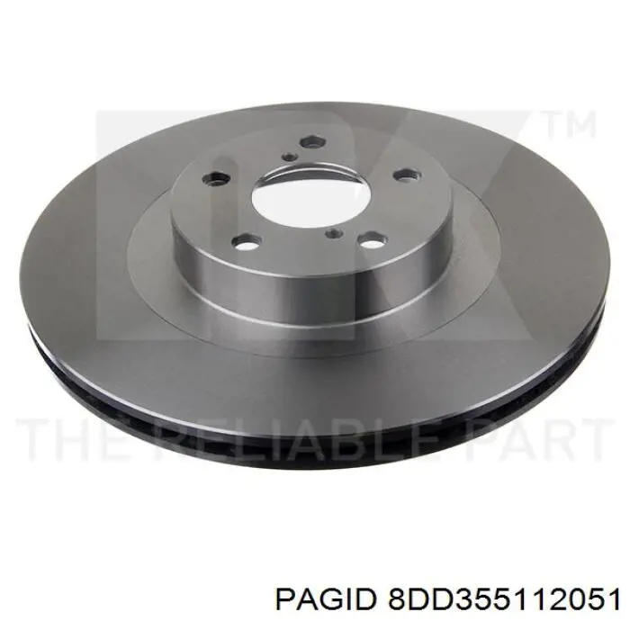 8DD355112051 HELLA-PAGID Гальмо дискове переднє