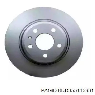 8DD355113931 HELLA-PAGID диск гальмівний задній