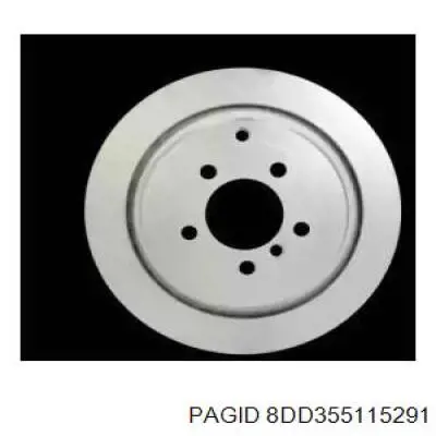 Диск гальмівний задній 8DD355115291 HELLA-PAGID