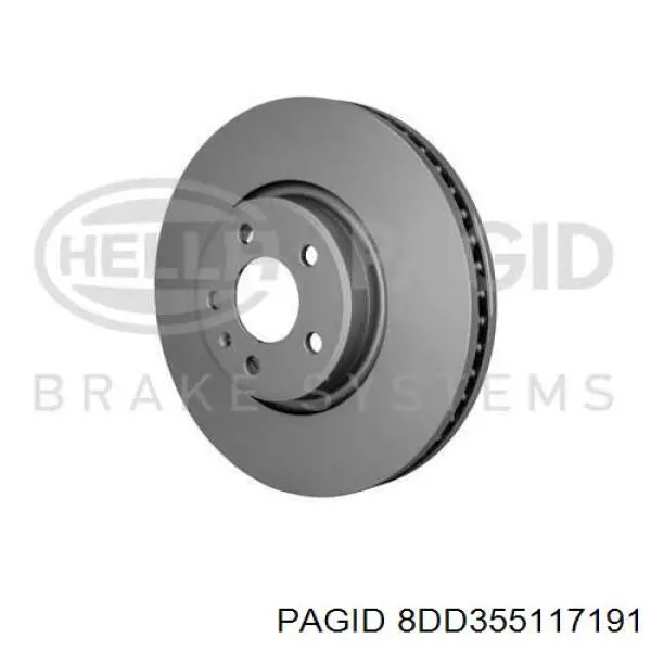 8DD355117191 HELLA-PAGID Гальмо дискове переднє
