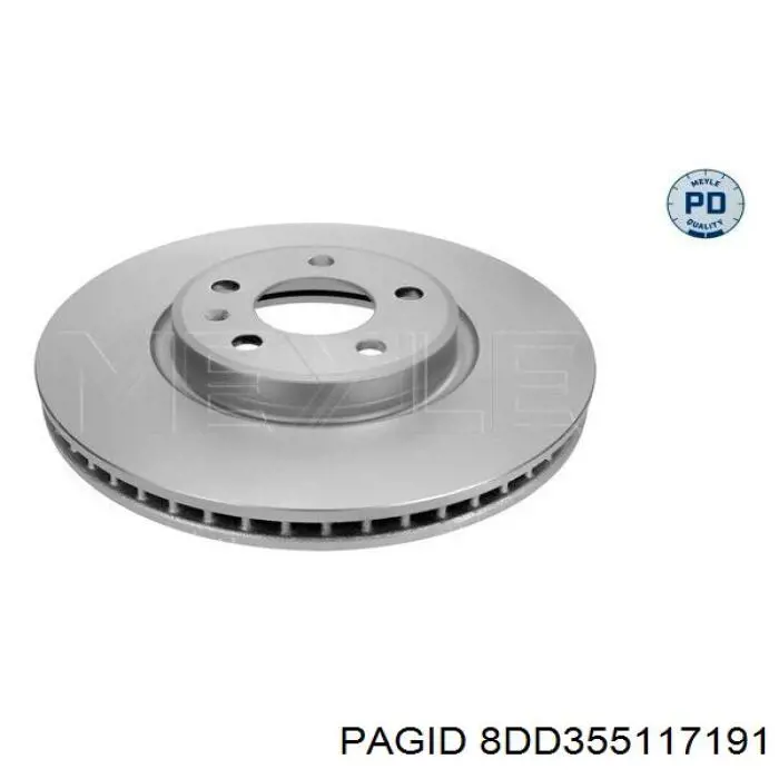Диск переднього гальма HELLA-PAGID 8DD355117191 ціна, від 69.46 USD