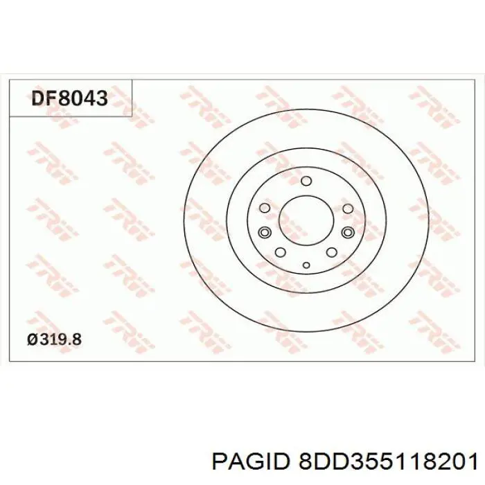 8DD355118201 HELLA-PAGID Гальмо дискове переднє