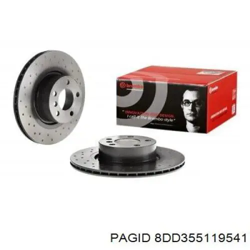 Гальмівні диски 8DD355119541 HELLA-PAGID