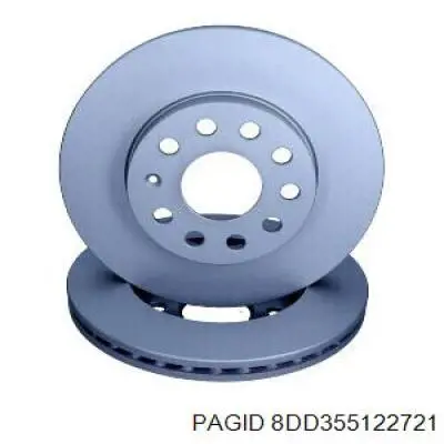 Гальмівні диски передні 8DD355122721 HELLA-PAGID