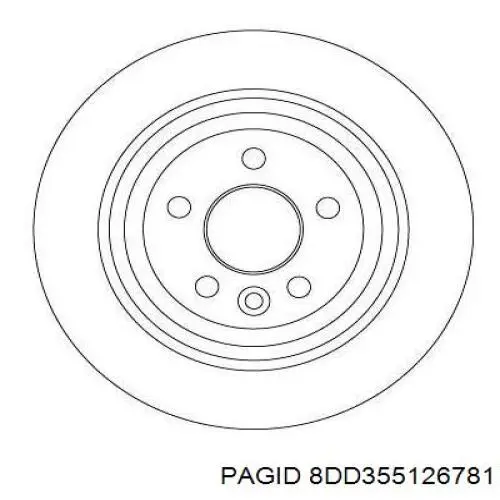 Купити 8DD355126781 HELLA-PAGID Диск заднього гальма
