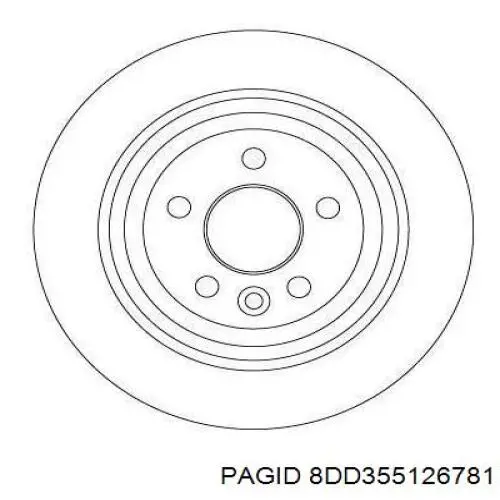 8DD355126781 HELLA-PAGID Дискові гальма