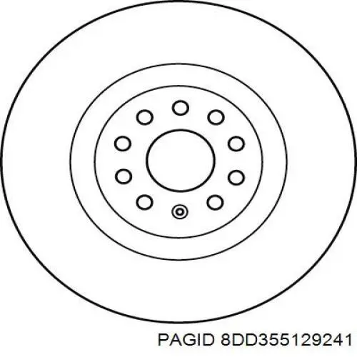 Купити 8DD355129241 HELLA-PAGID Ротор гальмівний