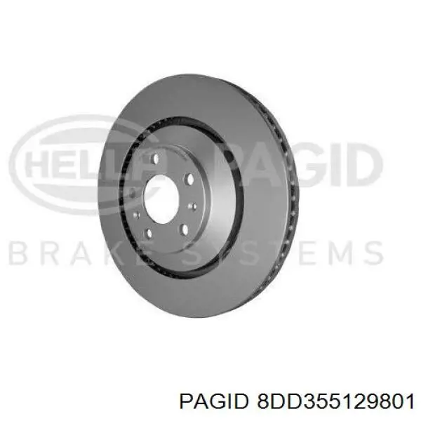 Диск гальмівний задній 8DD355129801 HELLA-PAGID