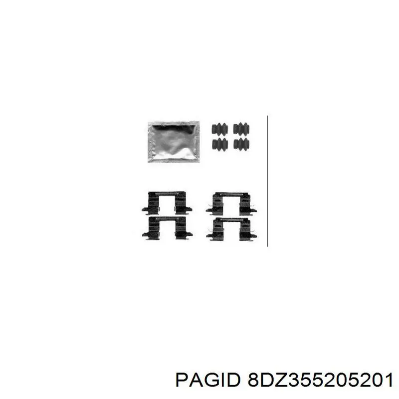 Пластина протискрипіння кріплення гальмівної колодки, задньої 8DZ355205201 PAGID