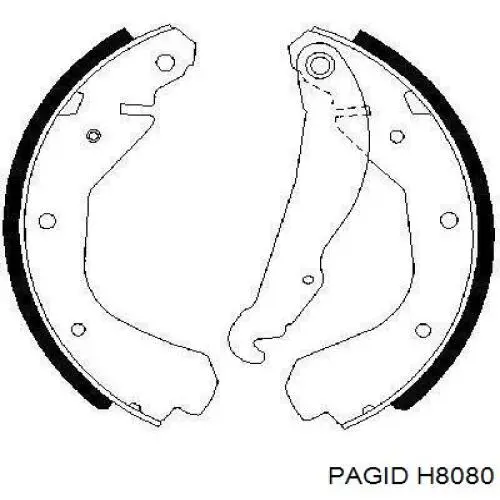 Колодки гальмові задні, барабанні HELLA-PAGID H8080 ціна, від 13.58 USD