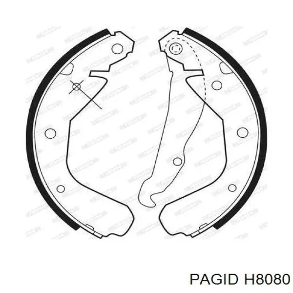 Купити H8080 HELLA-PAGID Колодки гальмові задні, барабанні