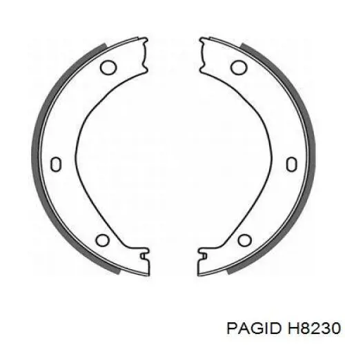 Купити H8230 HELLA-PAGID Гальмівні колодки гальма стоянки