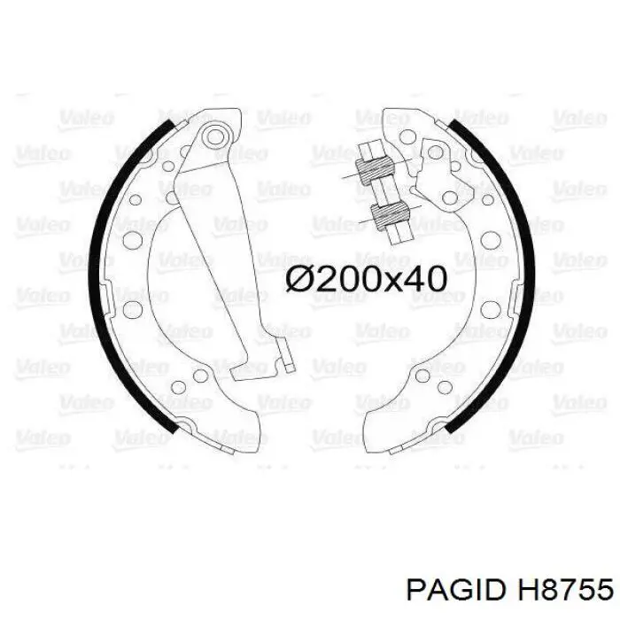 Колодки гальмові задні, барабанні H8755 HELLA-PAGID