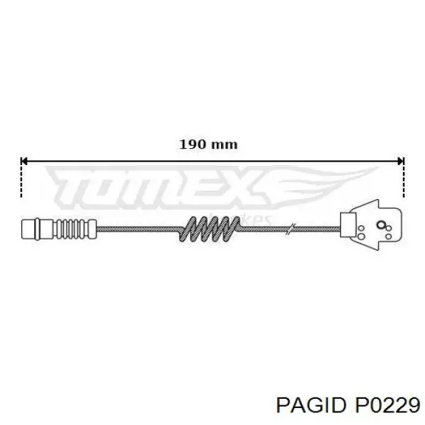 Датчик зносу гальмівних колодок, передній HELLA-PAGID P0229