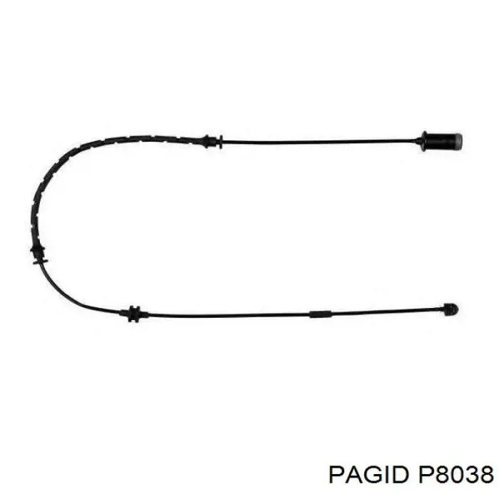 Датчик зносу гальмівних колодок, передній HELLA-PAGID P8038 ціна, від 16.13 USD
