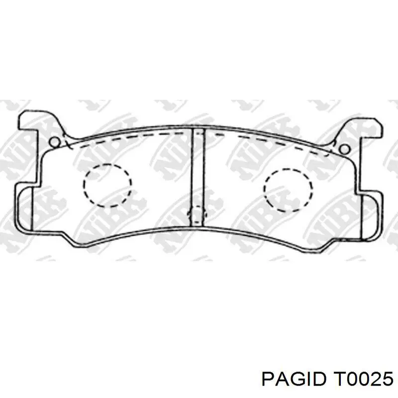 Задні гальмівні колодки HELLA-PAGID T0025 ціна, від 19.26 USD