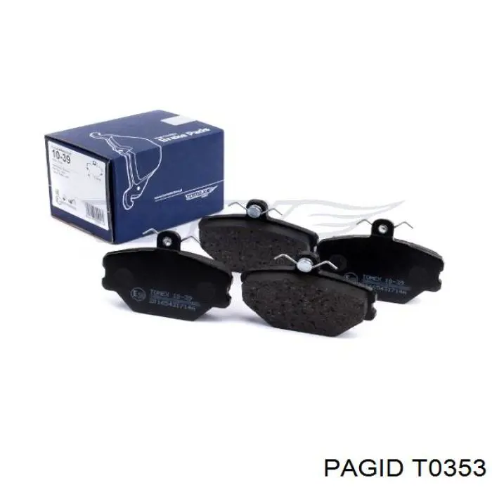 Передні тормозні колодки T0353 HELLA-PAGID
