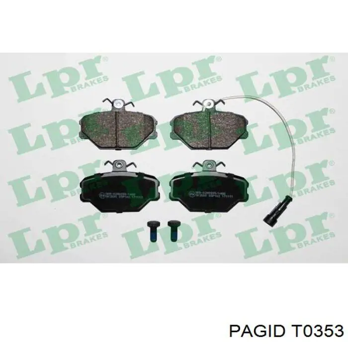 Гальмівні колодки HELLA-PAGID T0353 ціна, від 11.59 USD