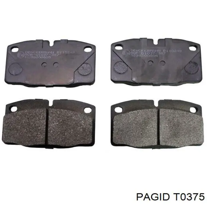 Передні тормозні колодки T0375 HELLA-PAGID