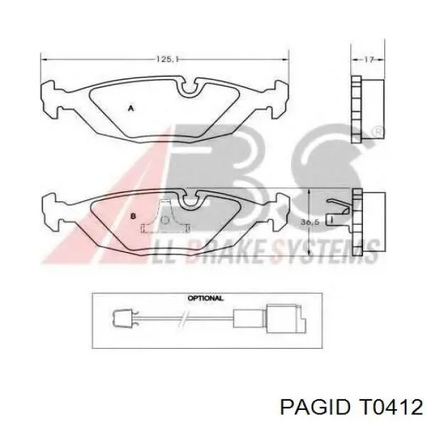Купити T0412 HELLA-PAGID Задні колодки