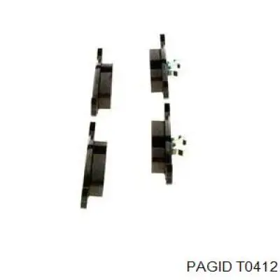 Задні гальмівні колодки T0412 HELLA-PAGID