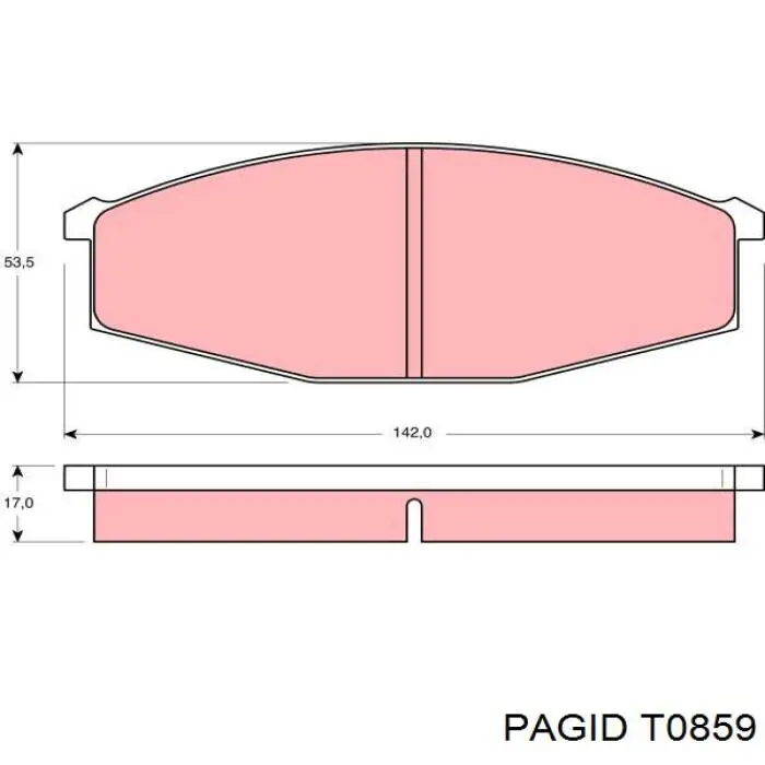 Гальмівні колодки HELLA-PAGID T0859 ціна, від 21.72 USD