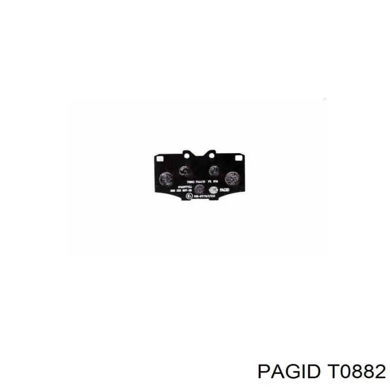 Колодки гальмівні передні, дискові T0882 HELLA-PAGID