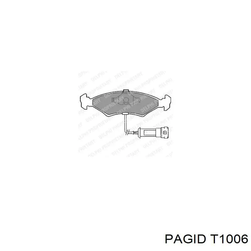 Купити T1006 HELLA-PAGID Колодки гальмівні передні, дискові