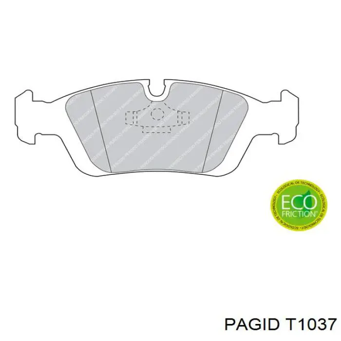 Купити T1037 HELLA-PAGID Колодки гальмівні передні, дискові