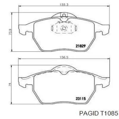 Тормозні колодки HELLA-PAGID T1085