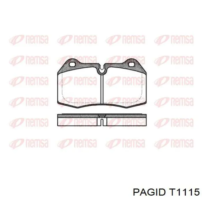 Колодки гальмівні передні, дискові T1115 HELLA-PAGID