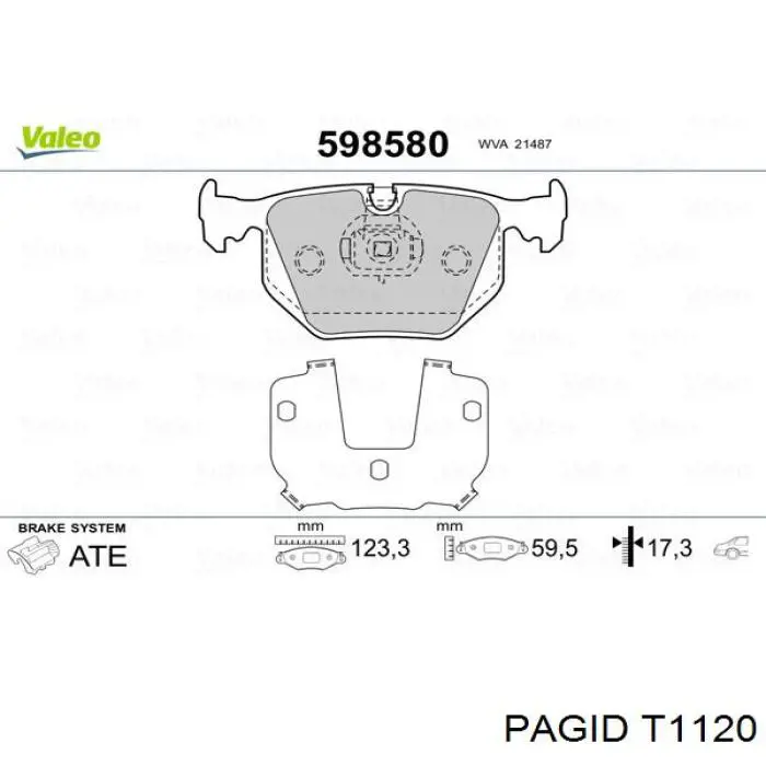 Задні гальмівні колодки HELLA-PAGID T1120 ціна, від 22.36 USD