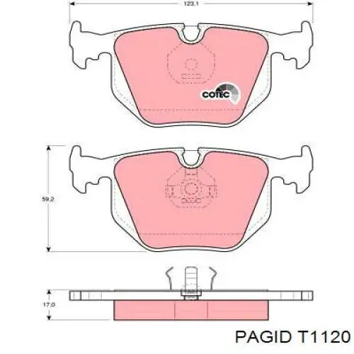 Купити T1120 HELLA-PAGID Задні колодки