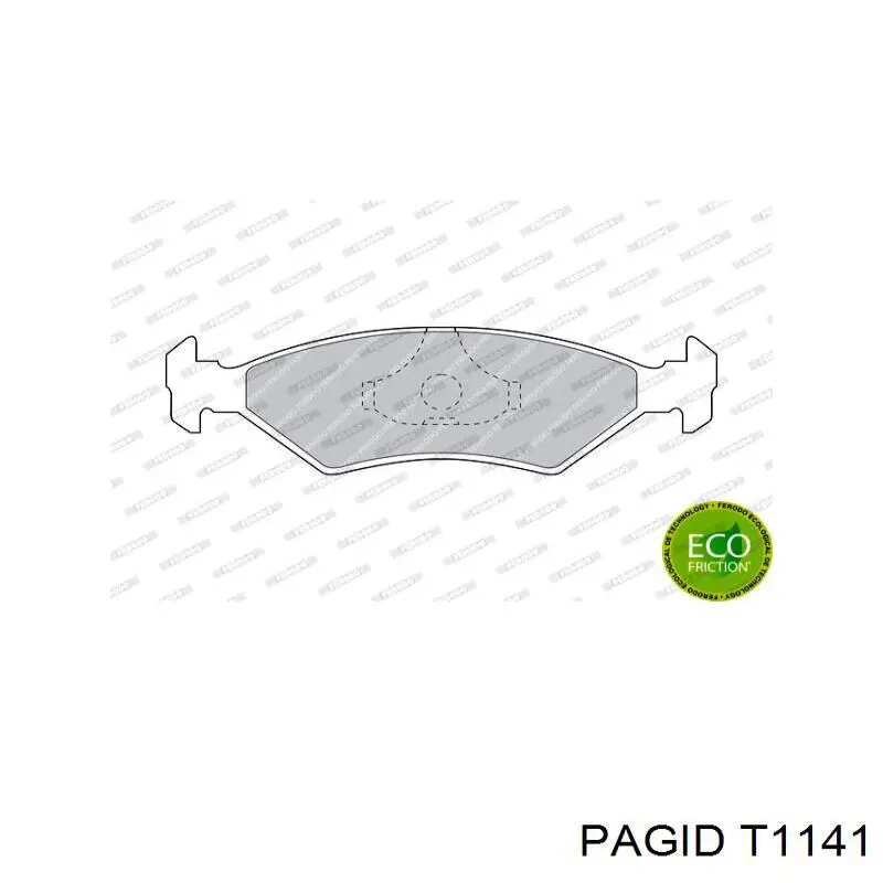 T1141 HELLA-PAGID Передні гальмівні колодки