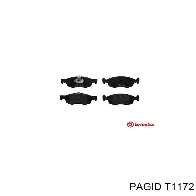 T1172 HELLA-PAGID Колодки гальмівні задні, дискові
