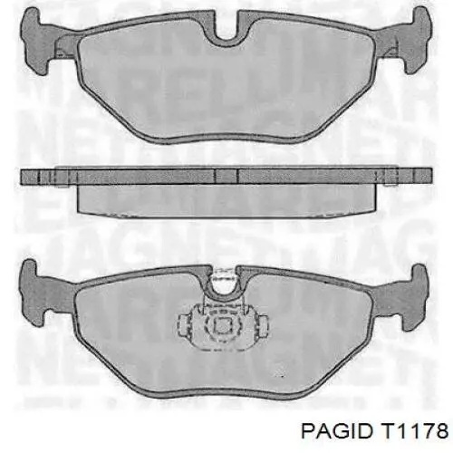 T1178 HELLA-PAGID колодки гальмові задні, дискові