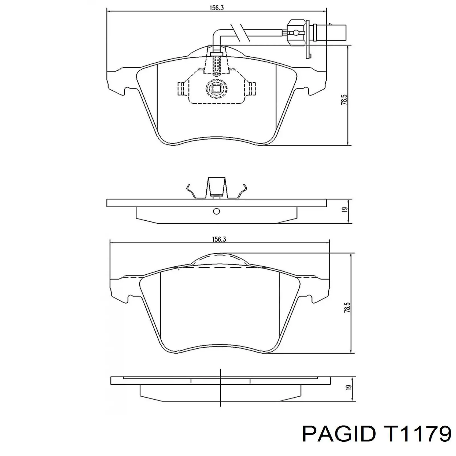 Тормозні колодки HELLA-PAGID T1179